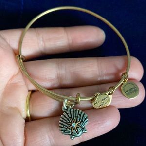 Alex and ani rose gold seashell bangle